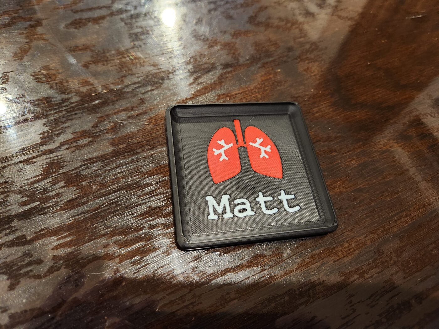 Lungs pill dump tray